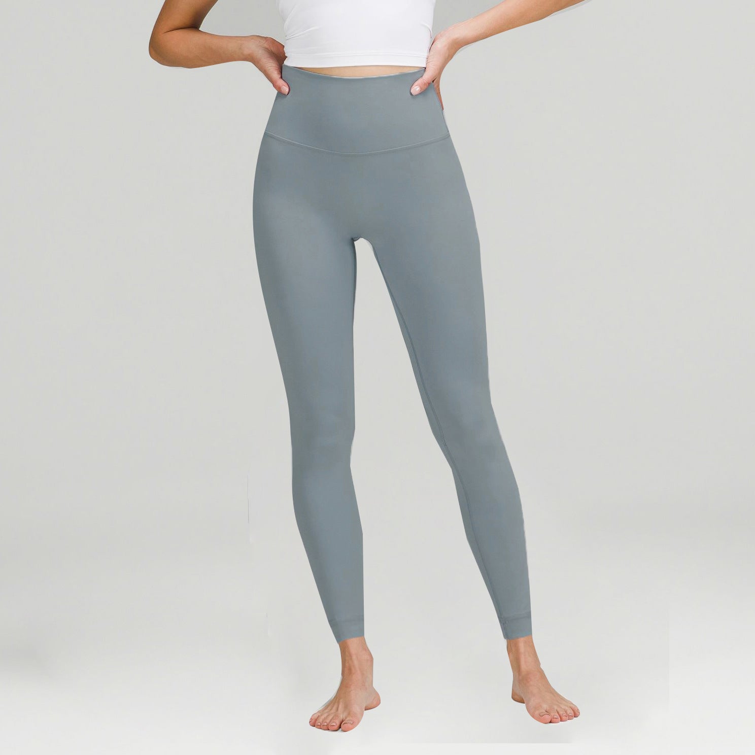No Front Seam Leggings for Women — High Waisted Buttery Soft Yoga Fit in Stretch Nylon