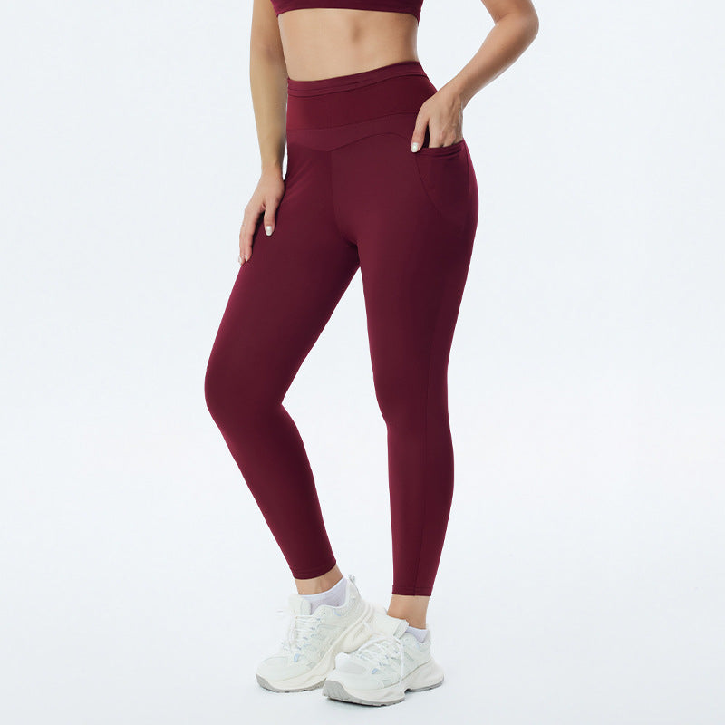 High Waisted Leggings with Pockets for Women — Squat Proof Yoga Fit in Soft Nylon