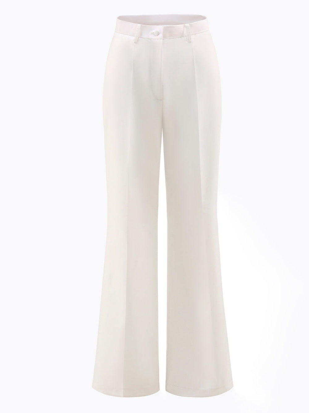 Pant Suit Set for Women — Tie Waist Blazer with Wide Leg Trousers in Crepe