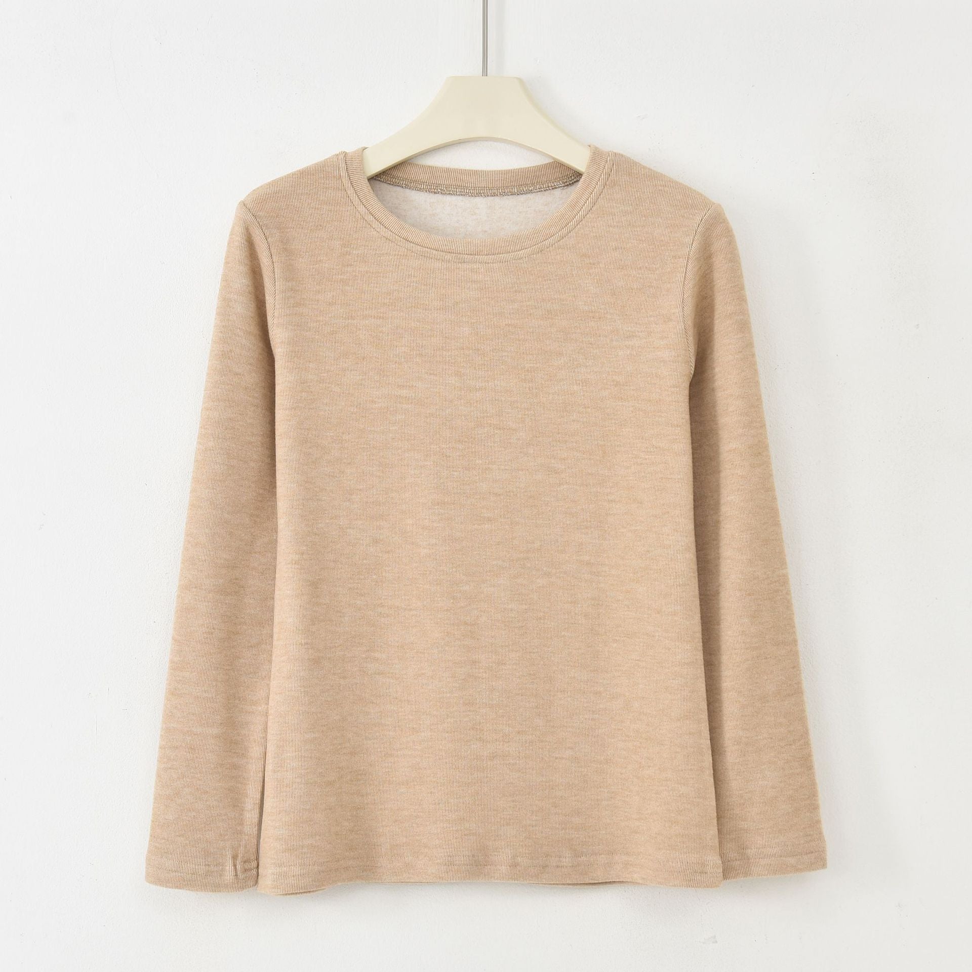 Fleece Lined Thermal Top for Women — Warm Long Sleeve Base Layer in Brushed Cotton