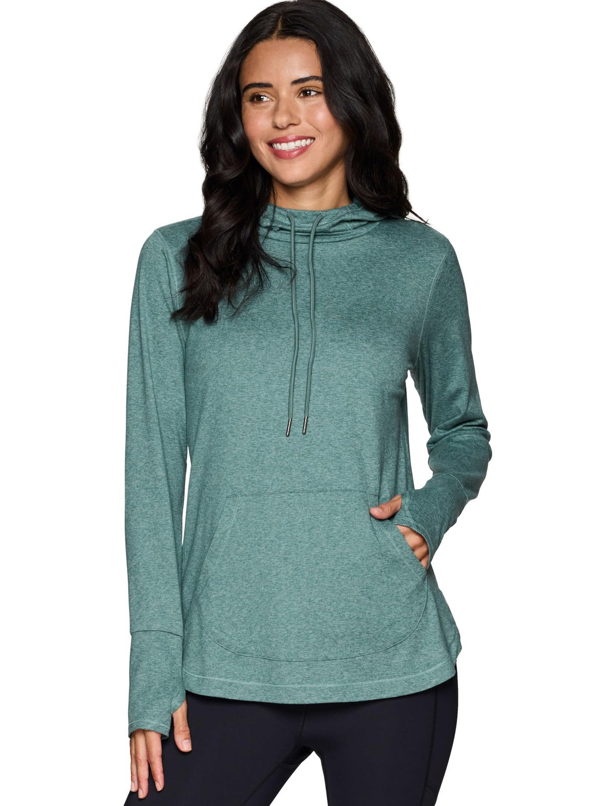 Pullover Hoodie for Women — Lightweight Tunic Length with Thumbhole Cuffs