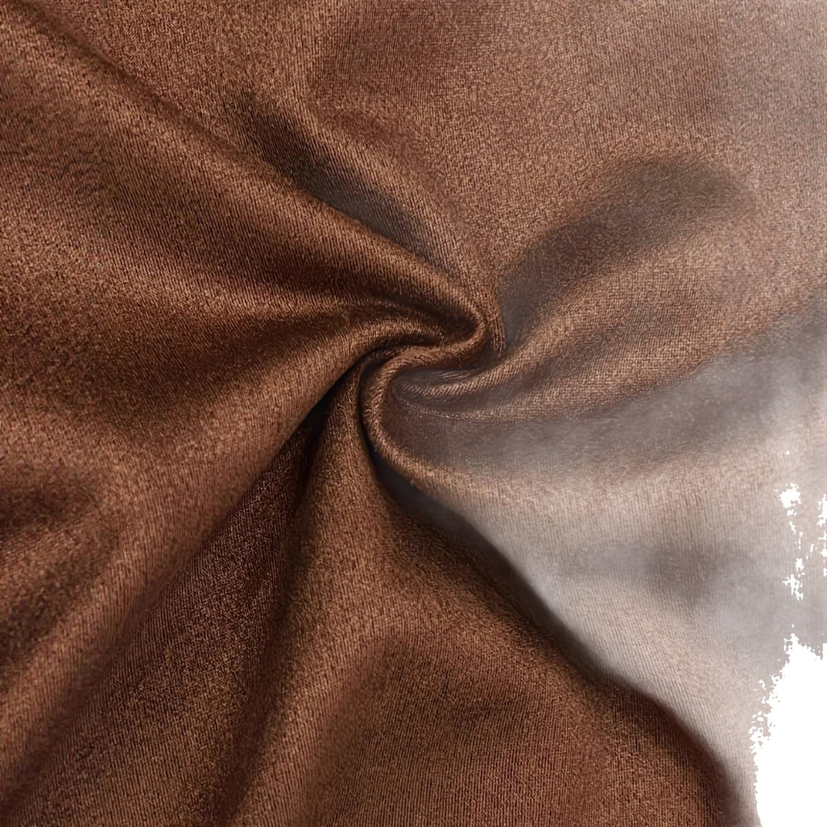 Brown jacket fabric close-up with smooth woven texture
