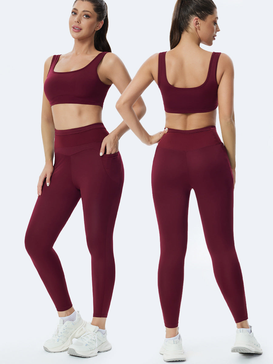 High Waisted Leggings with Pockets for Women — Squat Proof Yoga Fit in Soft Nylon