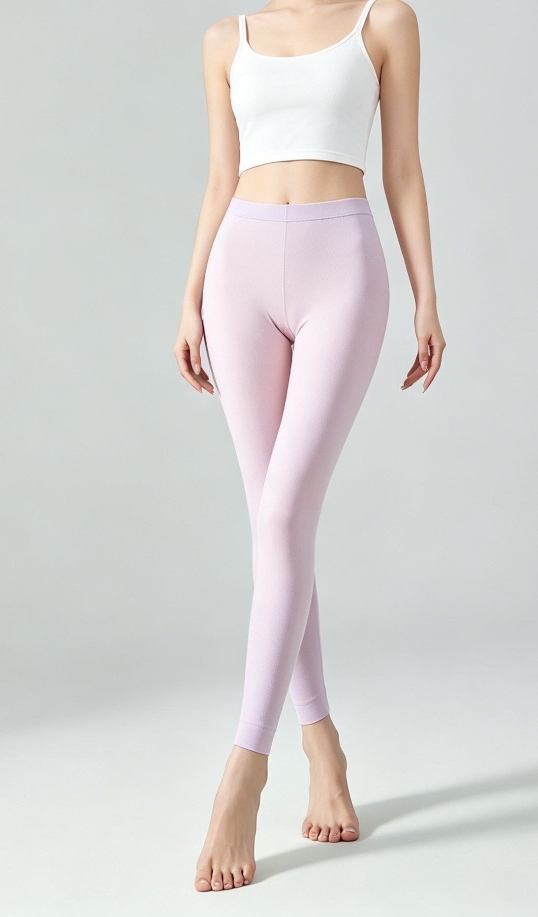 High Waisted Leggings for Women — Seamless Ankle Length Fit in Soft Stretch Modal