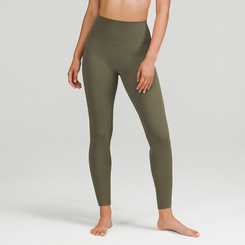 No Front Seam Leggings for Women — High Waisted Buttery Soft Yoga Fit in Stretch Nylon