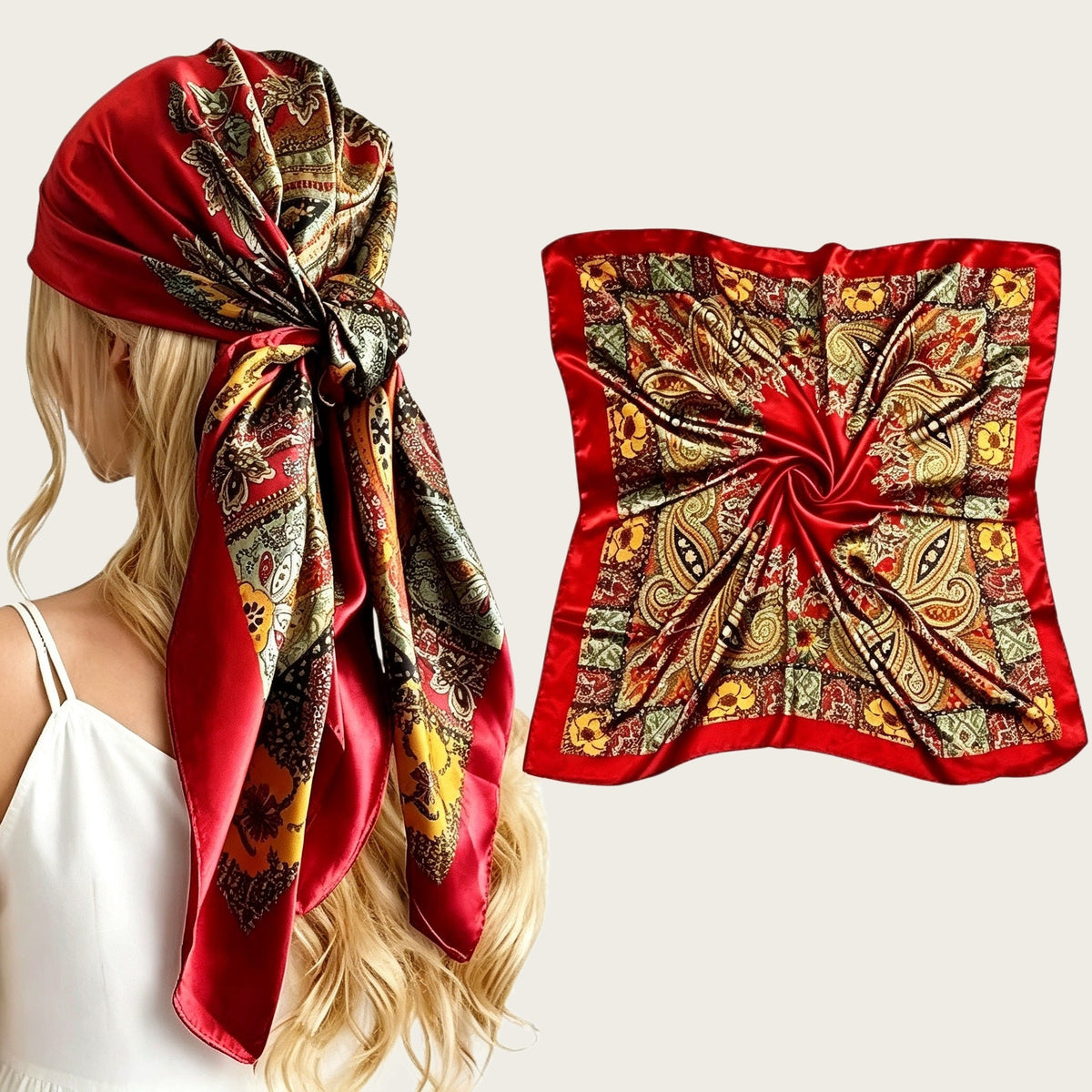 Satin Square Scarves
