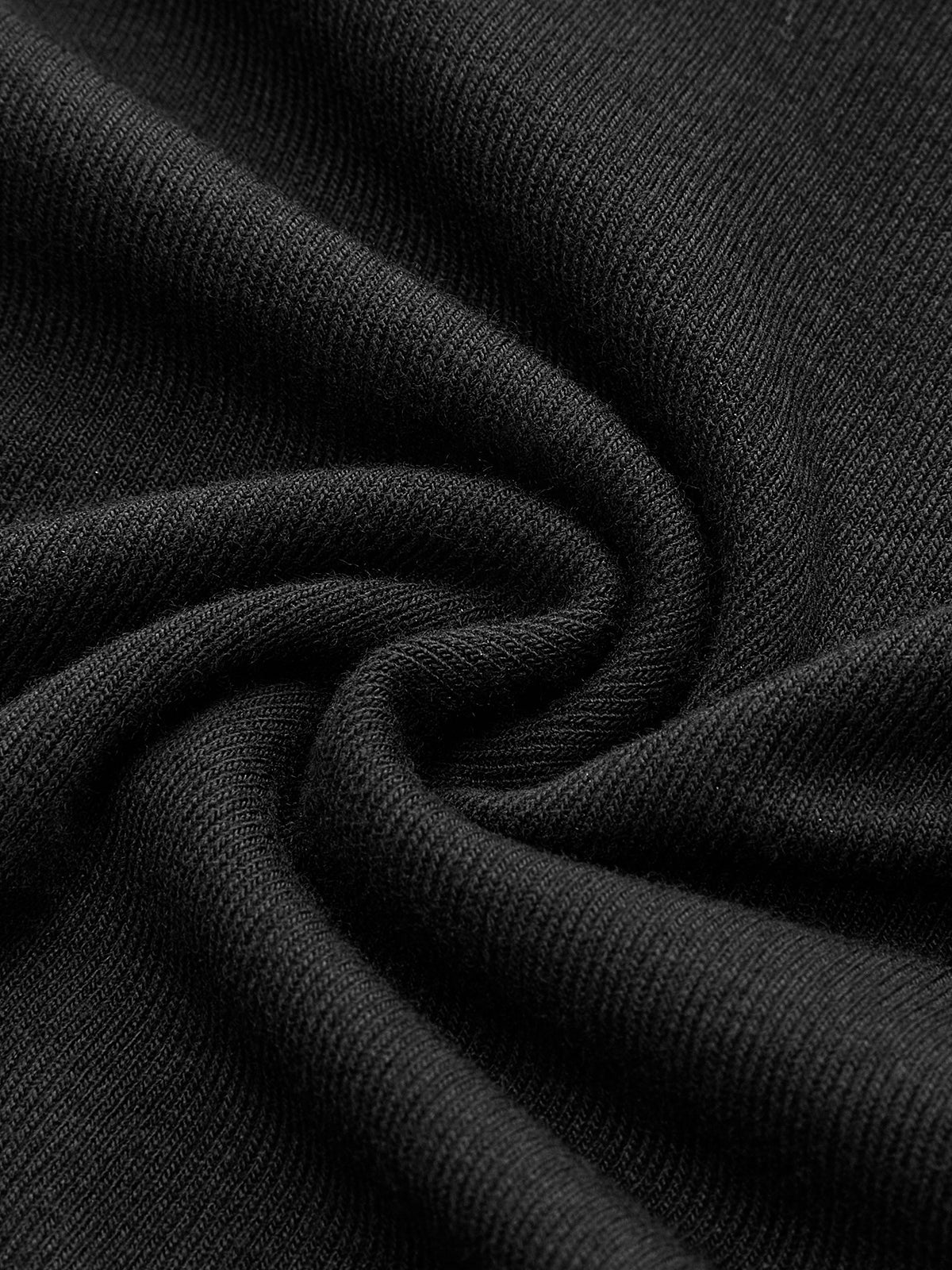 Charcoal viscose top fabric close-up with gathered folds