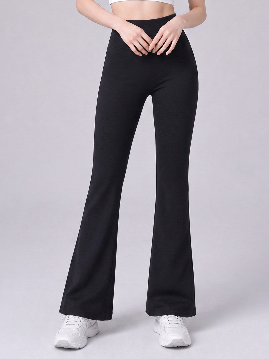 Flare Leggings for Women — High Waisted Bootcut Yoga Fit in Brushed Nylon