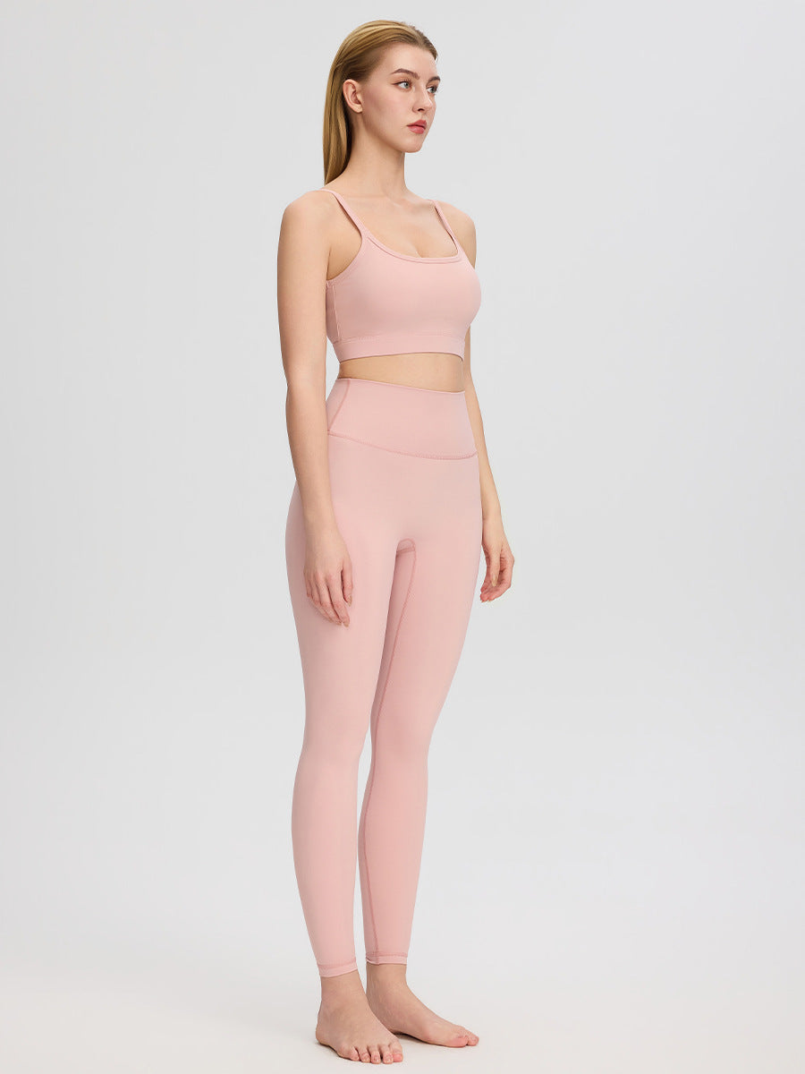 Workout Set for Women — Sports Bra and High Waisted Leggings Two Piece in Stretch Nylon