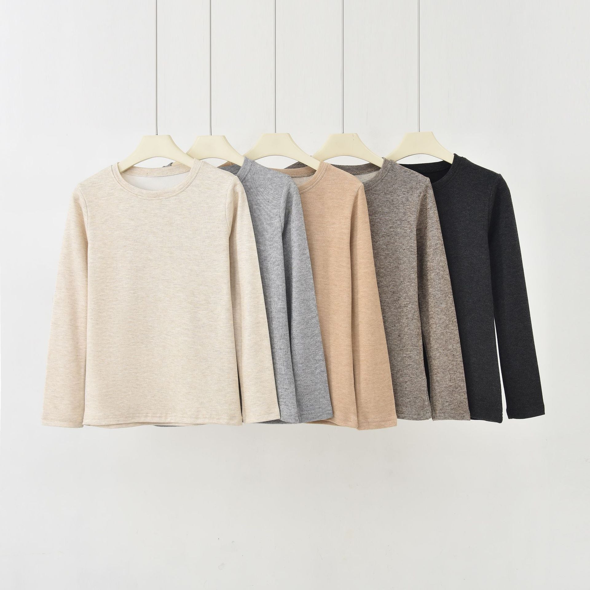 Fleece Lined Thermal Top for Women — Warm Long Sleeve Base Layer in Brushed Cotton