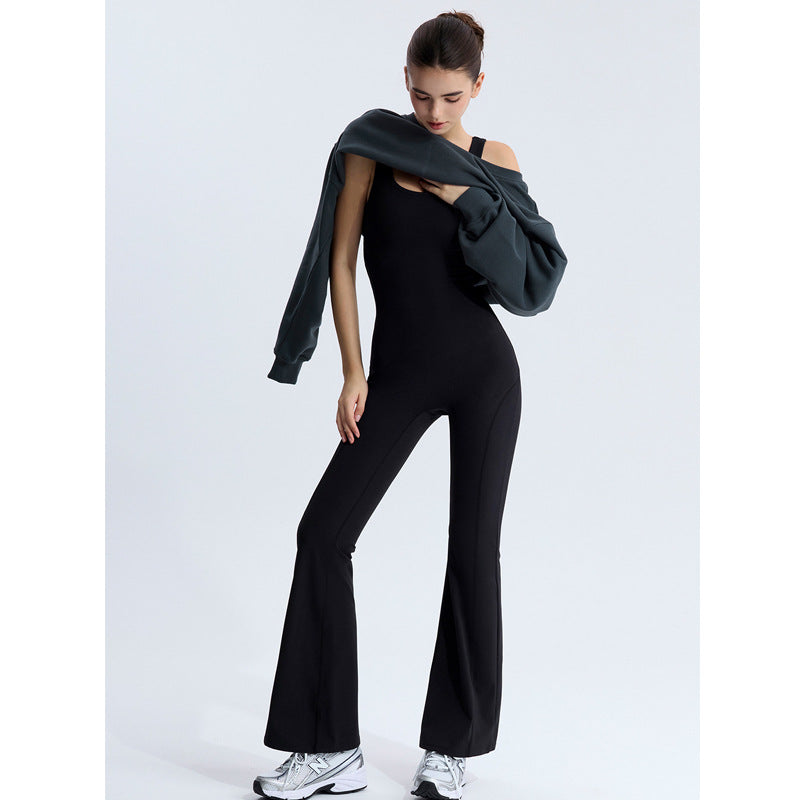 Off-shoulder black sweatshirt with dropped shoulders and long sleeves