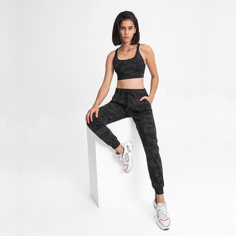 Athletic Joggers for Women — Tapered Yoga Pants with Side Pockets in Nylon
