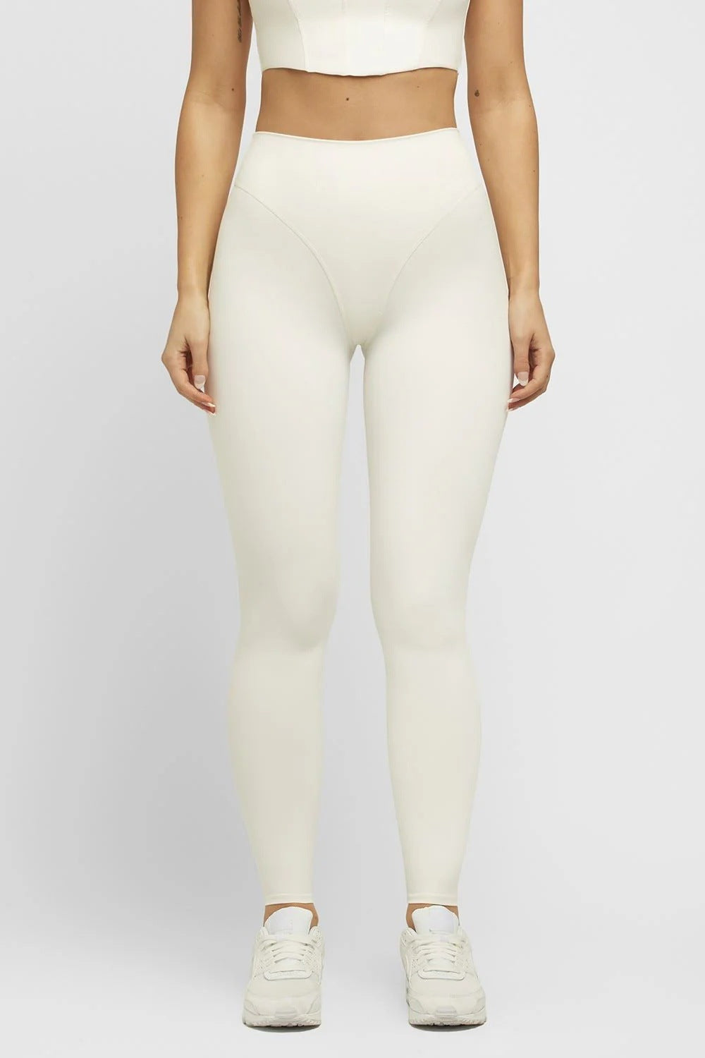 Seamless Leggings for Women — High Waisted V Front Yoke in Buttery Soft Nylon