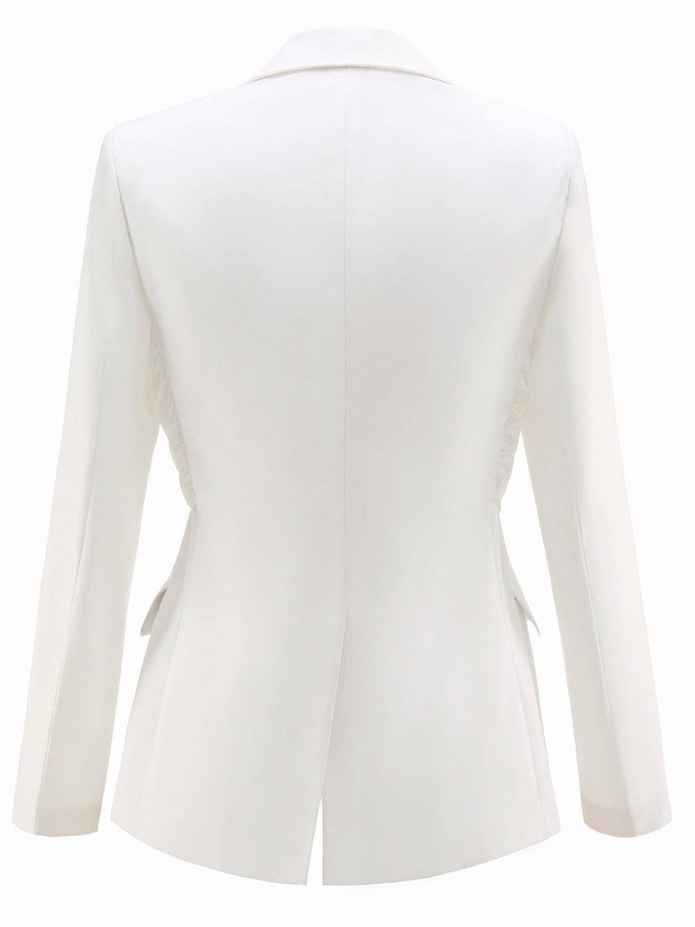 Pant Suit Set for Women — Tie Waist Blazer with Wide Leg Trousers in Crepe
