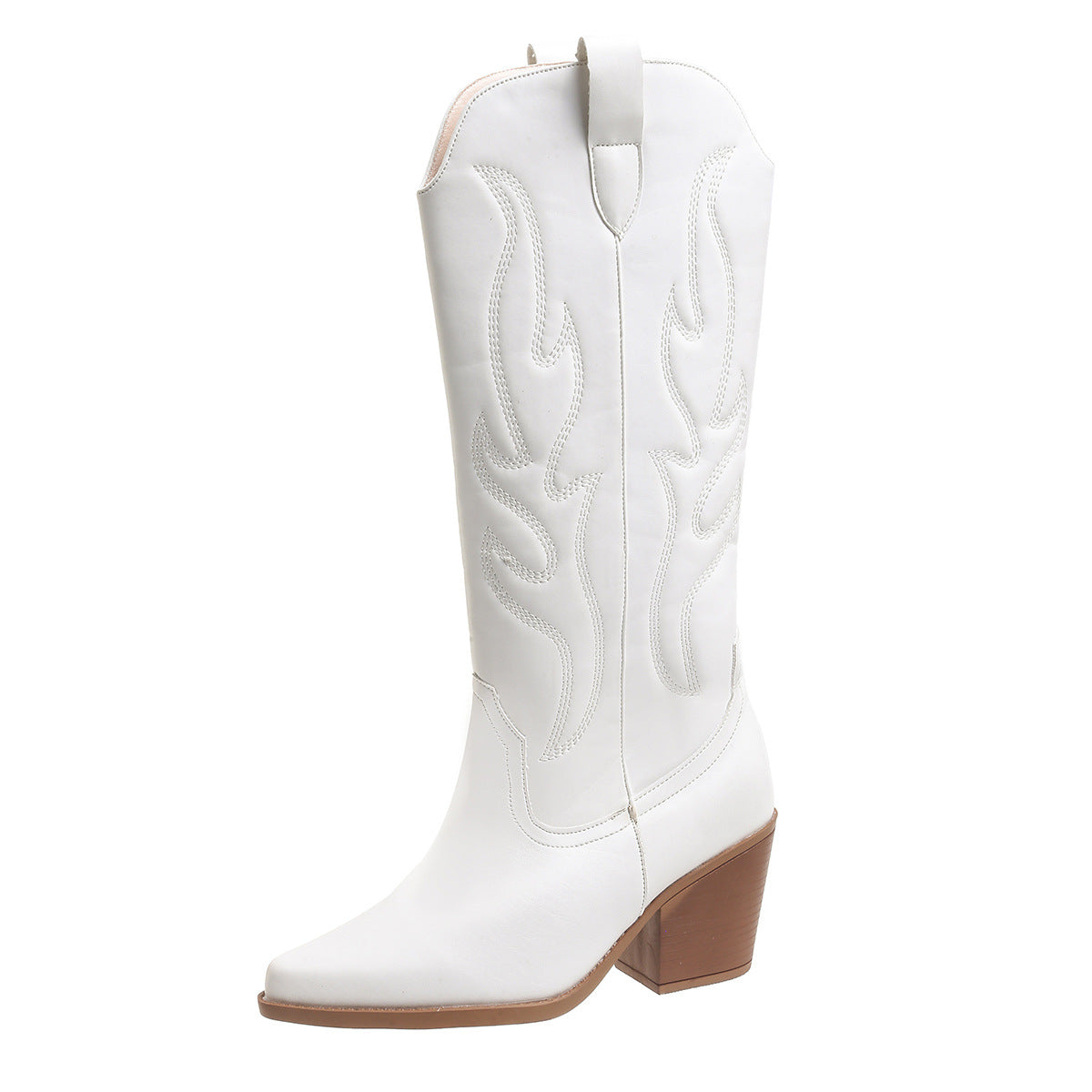 Embroidered Cowboy Boots for Women — Knee High Western Style with a Block Heel