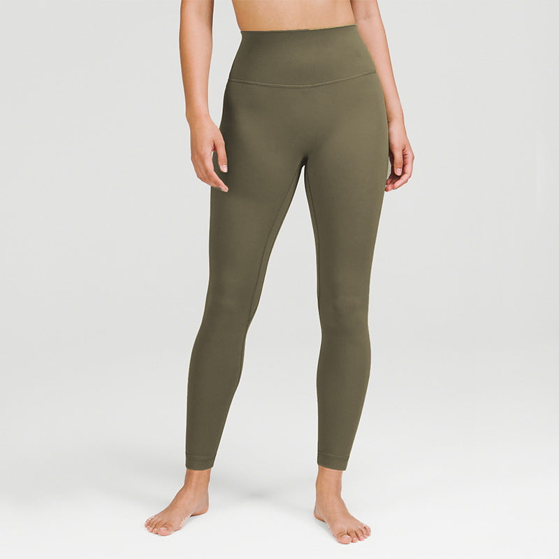 No Front Seam Leggings for Women — High Waisted Buttery Soft Yoga Fit in Stretch Nylon
