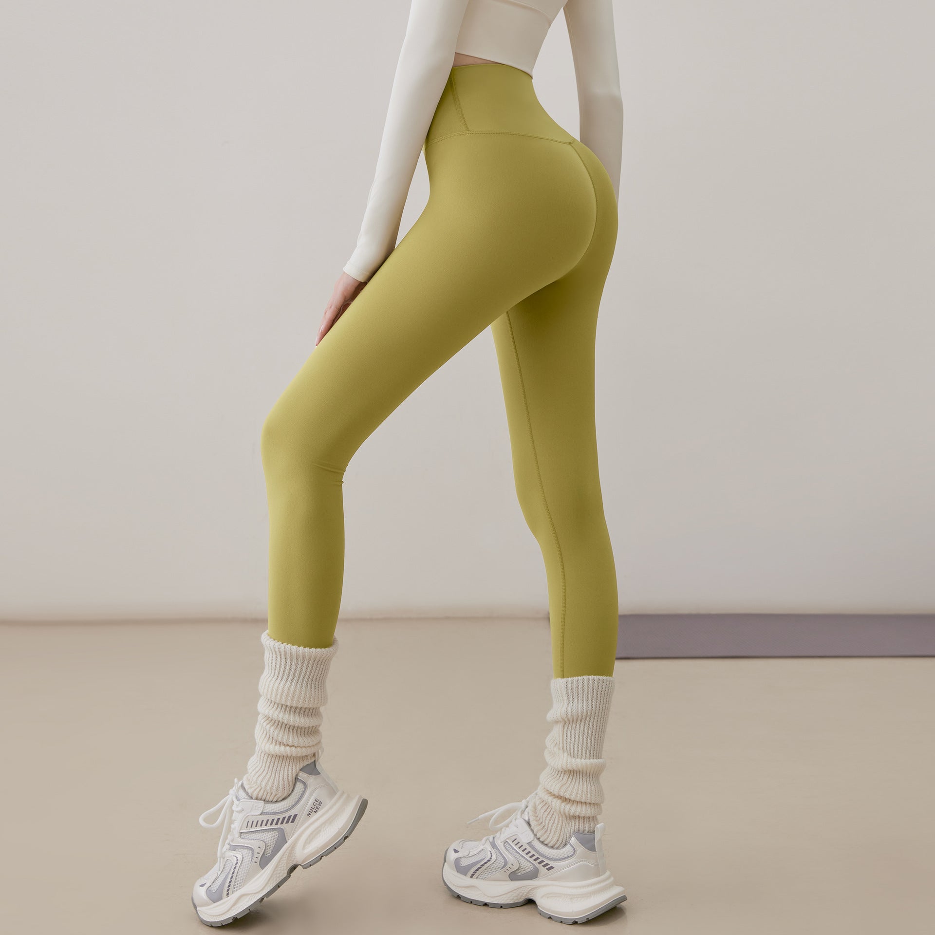 Butt Lifting Leggings for Women — High Waisted Contour Seam Fit in Stretch Nylon
