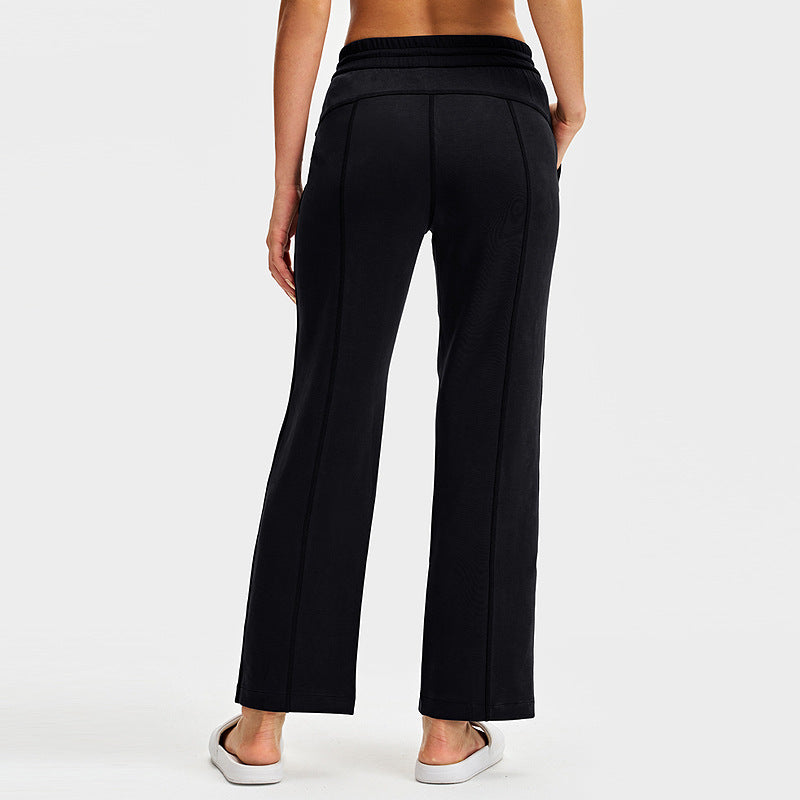 Wide Leg Lounge Pants for Women — High Waisted Straight Fit in Soft Modal