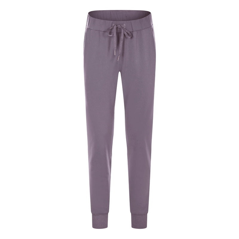 Athletic Joggers for Women — Tapered Yoga Pants with Side Pockets in Nylon