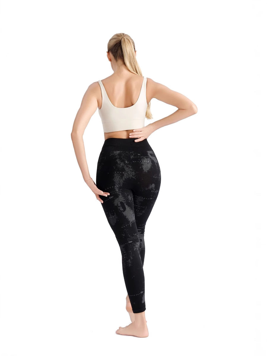 Printed Seamless Leggings for Women — High Waisted Squat Proof Fit in Stretch Nylon