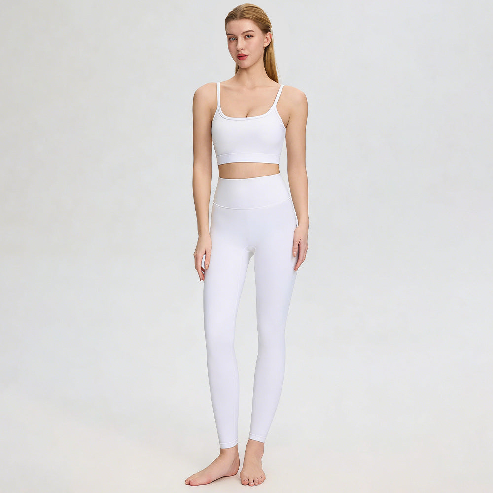 Workout Set for Women — Sports Bra and High Waisted Leggings Two Piece in Stretch Nylon